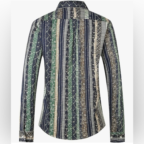 SSLR-Women’s Long Sleeve Button Down Shirt
Summer Casual Floral Plus Size - Picture 2 of 10